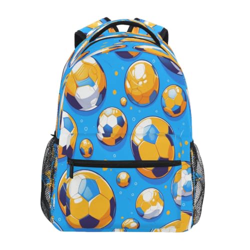 Sac à dos école bleu soccer pour ordi voyage enfant ados
