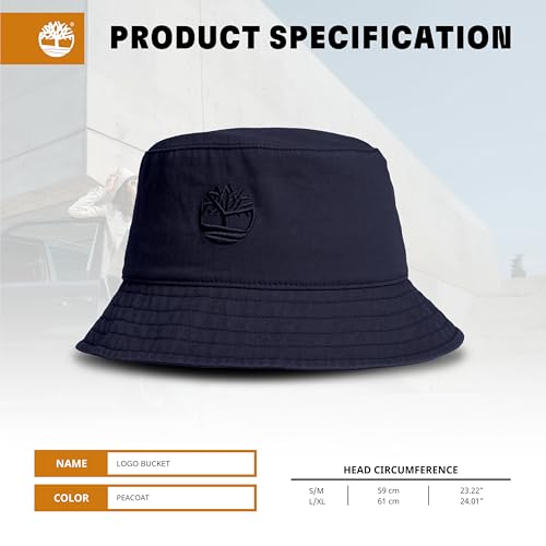 Image of Timberland Mens Bucket Hat, Cotton Twill, Soft Brushed Finish, Packable Sun Hat
