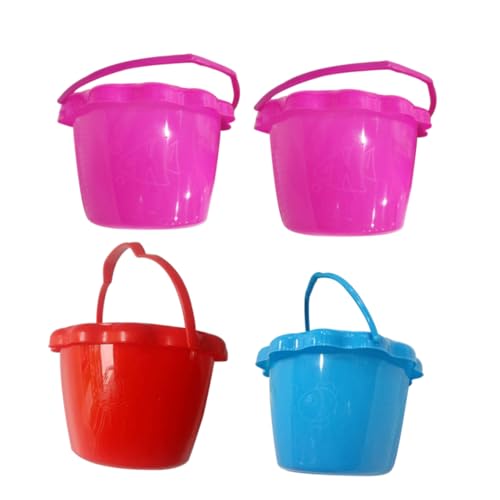 KESYOO 4 Pcs Portable Sand Buckets for Lightweight Beach Playthings Random Colors Material for Outdoor Fun and Sandbox Activities Random Color