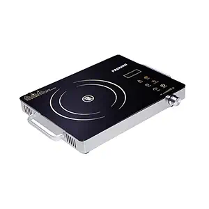 Padmini 2000 Watt Infrared Cooktop| 6 Stage Power Settings | Made of Crystal Glass Plate with Premium Finish| Black