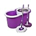 LIUFS-Fregona Giratoria Hogar, Unidad de Doble fregona, cubeta giratoria, fregadora, Lavado a Mano, Acero Inoxidable, Secadora automática, cubeta de fregona (Color : Purple)
