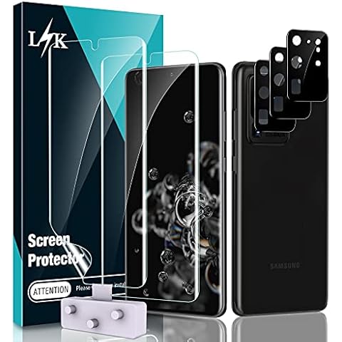 [2+3 Pack] LϟK for Samsung Galaxy S20 Ultra Screen Protector + Camera Lens Protector Cover