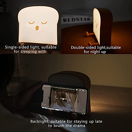Qanyi Cool Toast Bread Night Lamp,Cool Desk Lamp Gifts For Women Teen Girls,Cool Table Light Adults Men Christmas And Graduation Gifts Ideas For Her Sister Best Friend #TOP1