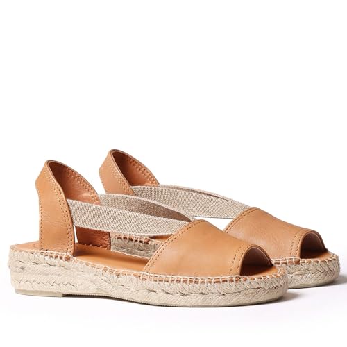 Image of Toni Pons - ETNA - Flat leather sandal with elastics
