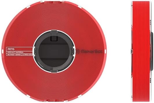 Makerbot Method Petg Filament 1.75mm, 0.75kg, 0.75kg/1.65lb (Red) | Petg Specialty, Smart Spool, 70 Degree C Hdt