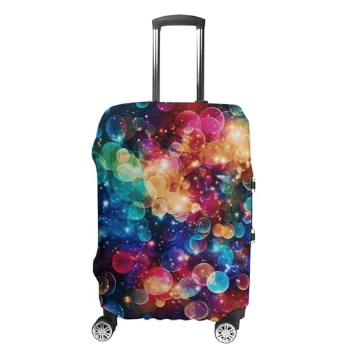Colorful Rainbow Stars Travel Luggage Cover Anti-scratch Suitcase Cover Elastic Suitcase Protective Cover Fits 19-32 Inch Luggage XL