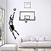 Produktbild qwerdf Sports Theme Wall Decals Basketball Star Sticker for Livingroom and Boy Es Room The Miraculous 0.4s Lore of Kobe Bryant 145 * 105cm Stein