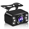 Vtopek Reversing Camera AHD 1080P Reverse Camera with 6 LED Lights Front/Rear View Camera for Car Van Caravan Car Rear Reversing Camera 170° Wide Angle IP69 Waterproof Parking Camera Universal 12-24V