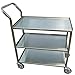 Winholt SSUC-2-2133/1H/45H Duty Utility Carts, Stainless Steel, Single Handle, Medium, 21" Width x 38 1/6" Length x 44 1/2" Height