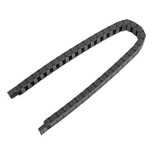 1M Reinforced Nylon Wire Cable Carrier Drag Chain Inner Hole Size 15 x 30mm for Engraving Machine, Flame Retardant Black