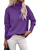 Soft Material: Our Turtleneck Knitted Sweaters for Women is made of high quality knitted fabric, warm, soft and skin-friendly. Stretch fabric perfect to fit your body shape. This sweater will keep you super warm while being very fashionable and casua...