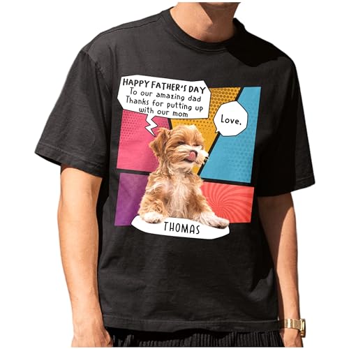 NAZENTI Dog Dad Shirt, Dog Mom Sweatshirt, Personalized, Custom Father's Day Shirt, Dad Gifts, Mom Gifts