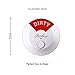 Dishwasher Magnet Clean Dirty Sign, Round and Rotating Design, Non-scratching Magnet and 3M Adhesive Stickers, Perfect Kitchen Gadgets for All Dishwashers (White)