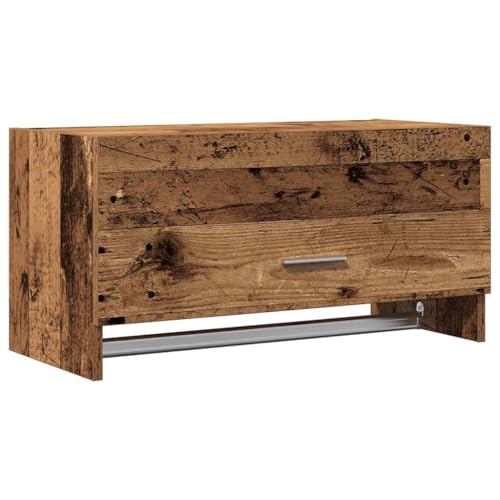 vidaXL Armario de Madera contrachapada Envejecida 70x32,5x35 cm, Armario, Armario ropero, Armario Estrecho, Organizador de armarios