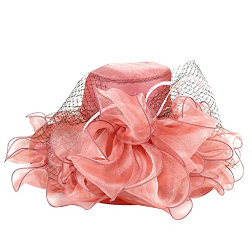 Chapeau en gaze d'organza grand bord design haute couture féminin