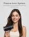 ANNLARY Plasma Ion Hair Dryer with Diffuser for Curly Hair, 1800W Fast Drying Blow Dryer with Comb, Lightweight and Low Noise Hairdryer for All Hair Types, Foldable Design for Travel