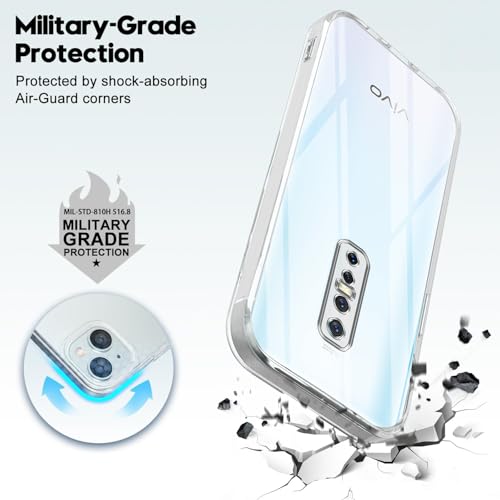 Image of Jkobi Back Cover for Vivo V17 Pro (Silicone Clear Shockproof Case with Camera Protection | Soft and Flexible | Transparent)