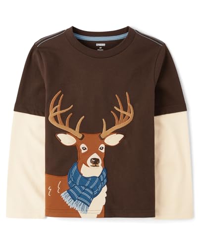 Gymboree Boys and Toddler Embroidered Graphic Long Sleeve Layered T-Shirts