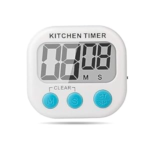 Thermocare Digital Kitchen Timer & Stopwatch, Countdown Large Digits, Loud Alarm, Magnetic Stand Round, for Cooking | Baking | Kids Study Teacher Shower Bathroom Oven with time Duration 99 Minutes