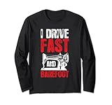 I Drive Barefoot Sewing Machine Seamstress Tees