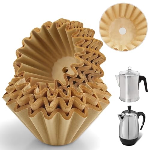 Coffee Filters Compatible with Farberware Coffee Percolator, 150 Pcs Unbleached Perforated Filters