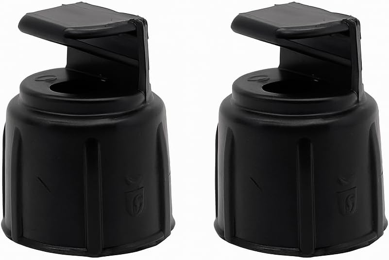 Black G-Type Micro Rotating Sprinklers (2-Pack) — 360° Refraction Spray Nozzles, 6–8M Radius, 1/2 Inch Thread — Eco-Friendly Recycled Plastic Atomizing Irrigation Heads for Lawn