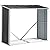 Nanberone Log Storage Shed - Galvanized Steel Log Holder with Roof | Log Storage Shed Firewood Rack for Backyard Garden Patio Porch 70.9 x 30.7 x 58.3 inch Dark Gray