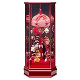 雛人形 ケース入り つるし雛 吊るし飾り ケース飾り 可愛い 小 赤 アクリル コンパクト おしゃれ NO3 ひな人形 203-601 2025 h6-10 陣屋