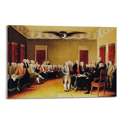 Impression sur toile Declaration of Independence Edward Hicks 60x90cm