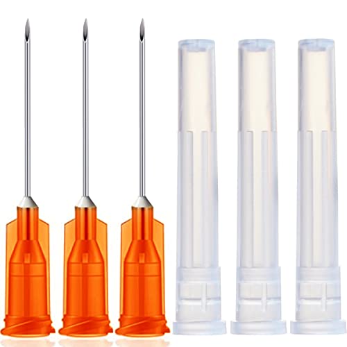 100Pcs 25Ga 1 Pollice Ago per Iniezione con Cappuccio per Animali, Animali Domestici, Pollame, Laboratorio Scientifici e Accessori per Ago di Erogazione Industriale