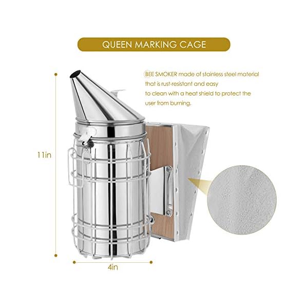 Imker Werkzeug, ETE ETMATE 12 Stück Imkereibedarf Werkzeuge Imkerei Zubehör mit Light and Breathable beekeeper jacket… – Bild 4