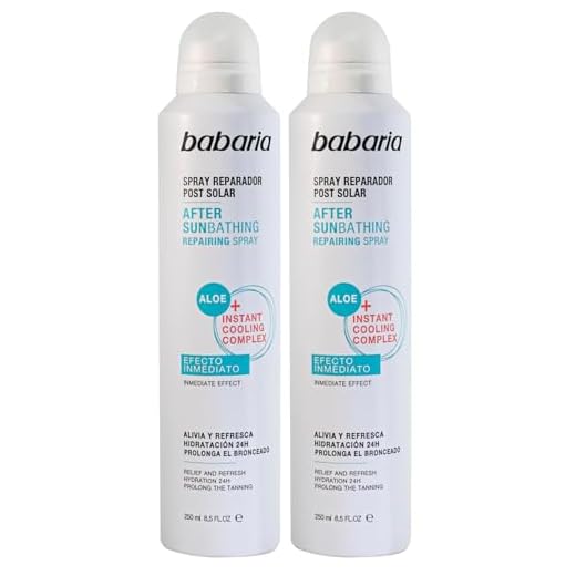 Babaria - Bruma Reparadora Post Solar Efecto Inmediato, Alivia y Refresca, Hidratación hasta 24 Horas, Vegano - 250 ml (Packung mit 2)