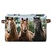STAYTOP Large Storage Basket Collapsible Toy Storage Bins Waterproof Laundry Basket with Handle.Used for Home Closets, Offices, Bedrooms, Kids Toy and Gift Baskets-Cute Horses-Rectangular-1PCS