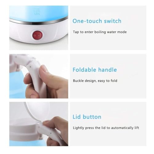 Hervidor eléctrico portátil plegable de silicona miniatura 2