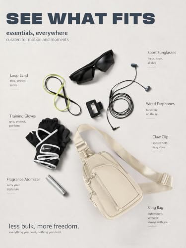 Image of ODODOS Sling Bag with Adjustable Straps Crossbody Chest Bag Lightweight Backpack for Casual Traveling Hiking