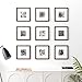eletecpro 10x10 Picture Frames Set of 9 Classic Gallery Wall Frame Set Displays 5x5 Photo with Mat or 10x10 without Mat, Square Picture Frames Collage Wall Decor, Rustic Brown Modern Home Decor for