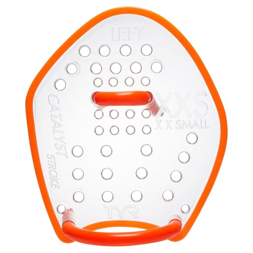Image of TYR Catalyst Stroke Swim Paddles - Competitive Swimming Technique Equipment | Natural Palm Fitting | Durable K-Resin Construction | Stroke Technique & Power Building | Gridded Multi-Angle Silicone Straps