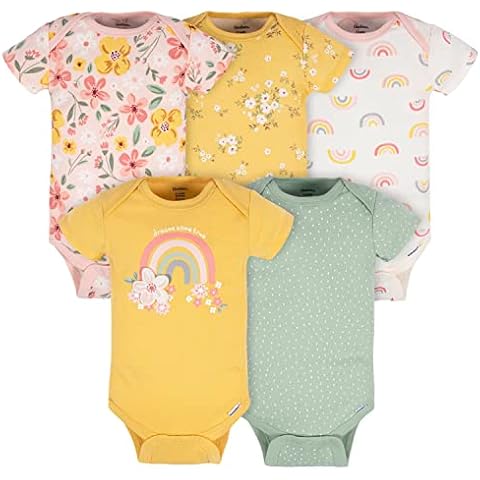 Gerber 5-Pack Baby Girls Bodysuits Cover