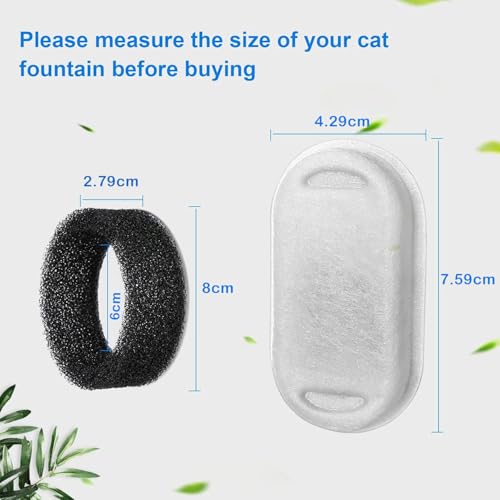 Katzenbrunnen Filter, Vindox 16 Stück Ersatzfilter mit Aktivkohle Kohlefilter für 2L/3.2L/4L Edelstahl Trinkbrunnen Katzen,Trinkbrunnen filter Haustierfilter für Katzen und Hunde Wasserbrunnen