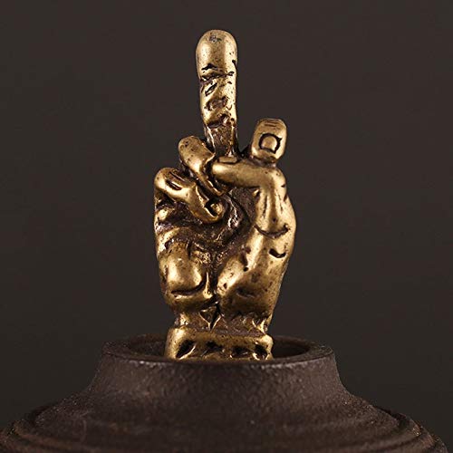 Figurine en cuivre laiton vintage doigt d'honneur décoration maison