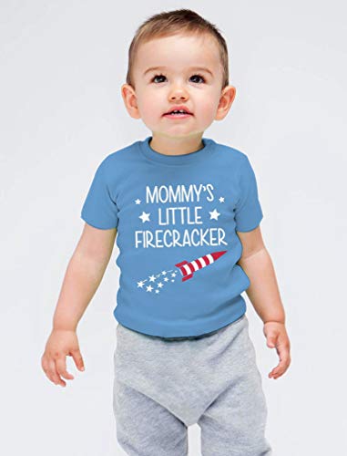 Mommy's Little Firecracker Cute 4Th Of July Toddler Infant Kids T-Shirt 12M Navy #TOP5