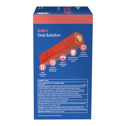 Image of Ark Naturals Protection+ Brushless Toothpaste - Large Breeds, 54oz Bag - Dog Dental Chew with Toothpaste Center - Prevent Plaque & Tartar and Freshen Breath with Dental Chews for Dogs