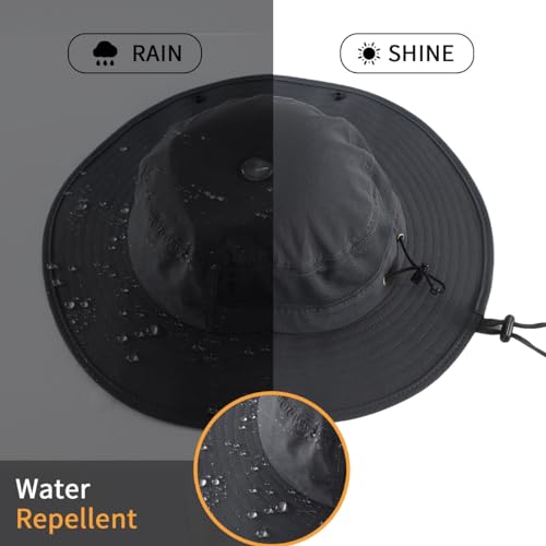 Chapeau de randonnée anti coup de soleil à large bord ventilé mixte
