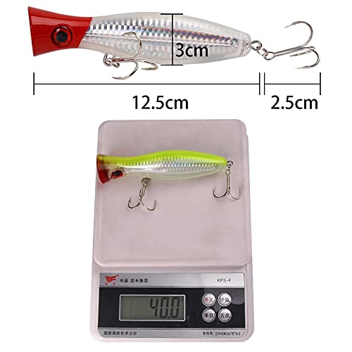 Grand Popper LMEIQUN 12cm 40g - Leurre De Surface 8 Couleurs Pour Brochet Et Carnassiers