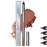 Wonderskin Lip Liner Pencil - 360 Contour Lipliner, Long Lasting, Sharpenable, Waterproof and Transfer-Proof Brown Lip Liner Pencil (Saddle)