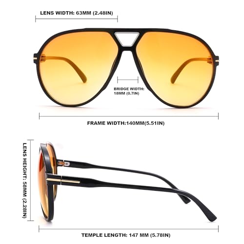 Aviator Sunglasses for Women Men Retro Oversized Classic 70s Vintage Trendy Square Aviators Sun Glasses2