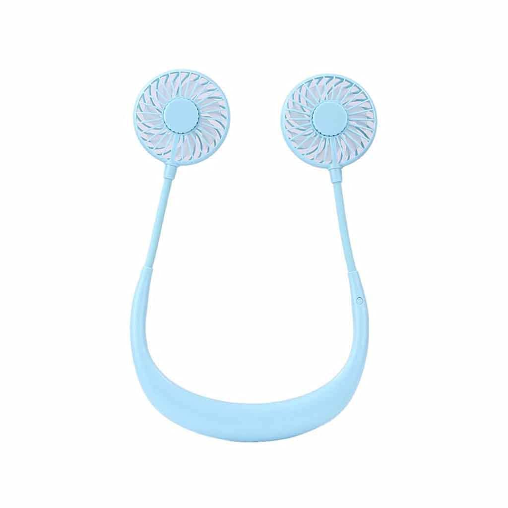 Ventilateur de cou portable rechargeable USB 3 vitesses rotatif faible bruit