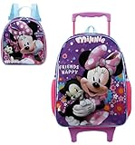 Kit Mochila De Rodinha 16 Minnie X1 Grande + Lancheira 11400 Xeryus