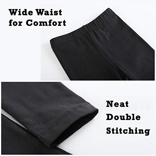 Flaryzone Little Girls' 2T-6T Basic Full Length Soft Stretchy Cotton Tights Leggings (2-6 Years, 2Pack/3Pack)2