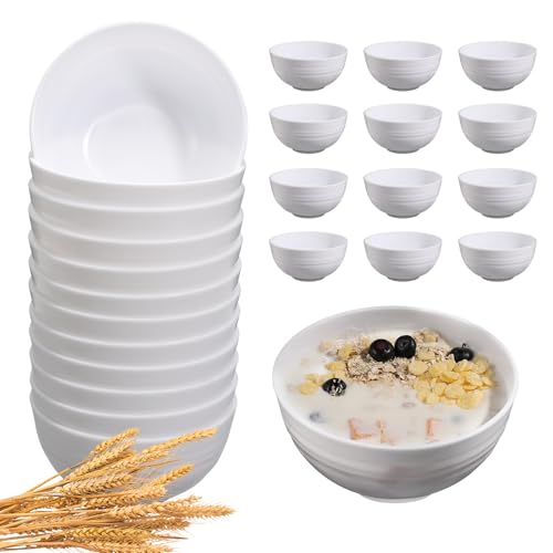 La Mejor Recopilación de Cuencos de cereales Top 10. 45 HEYCOME Juego de 12 cuencos irrompibles para cereales, juego de cuencos de paja de trigo de 26 onzas, aptos para microondas y lavaplatos, para cocina, cuencos de plástico...